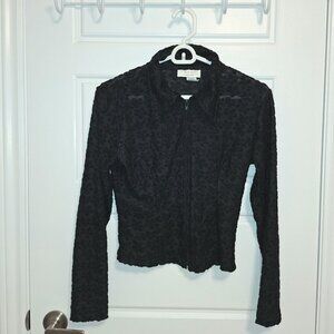 Vintage C'est Bon Black blouse top